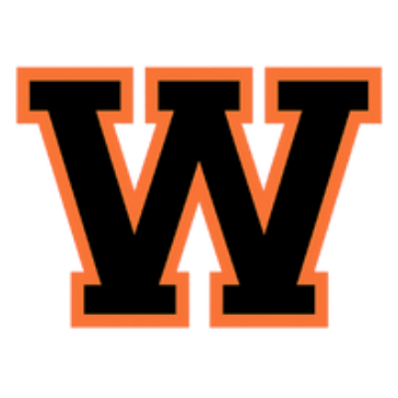 Bold letter W in black and orange, representing a school or team logo.