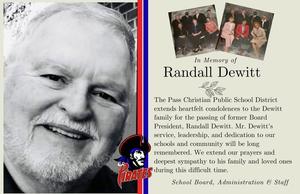PCPSD extends heartfelt condolences to the Dewitt family