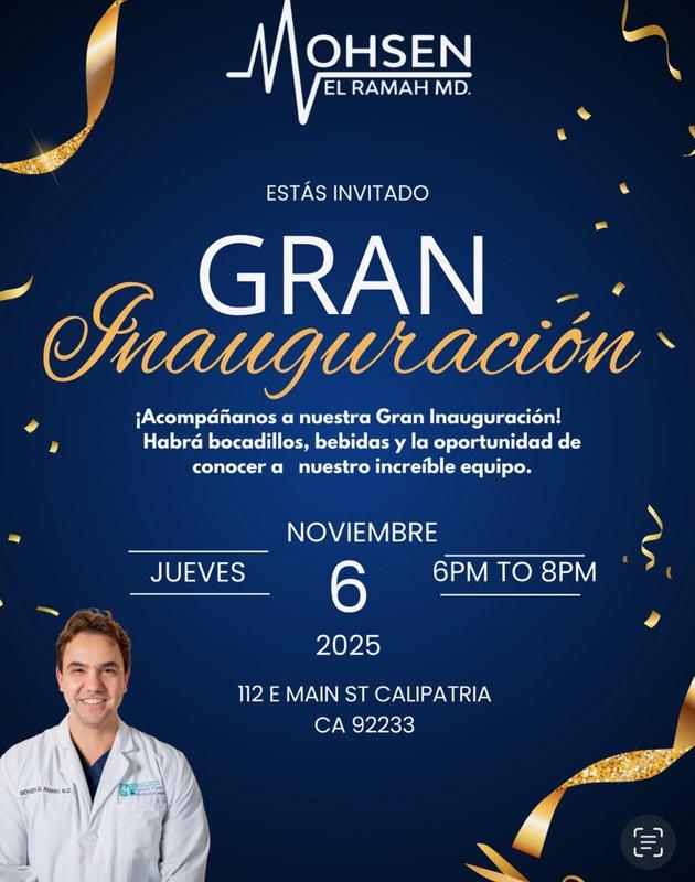 Medical Clinic Grand Opening Nov 6, 2025