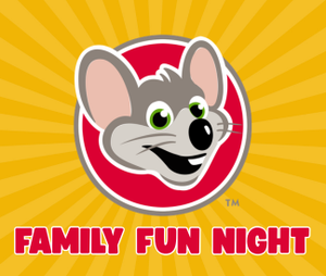Family Fun Night with Chuck E Cheese logo