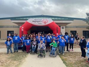 Temple ISD Bowlers outside of the alley where Area Competition was held