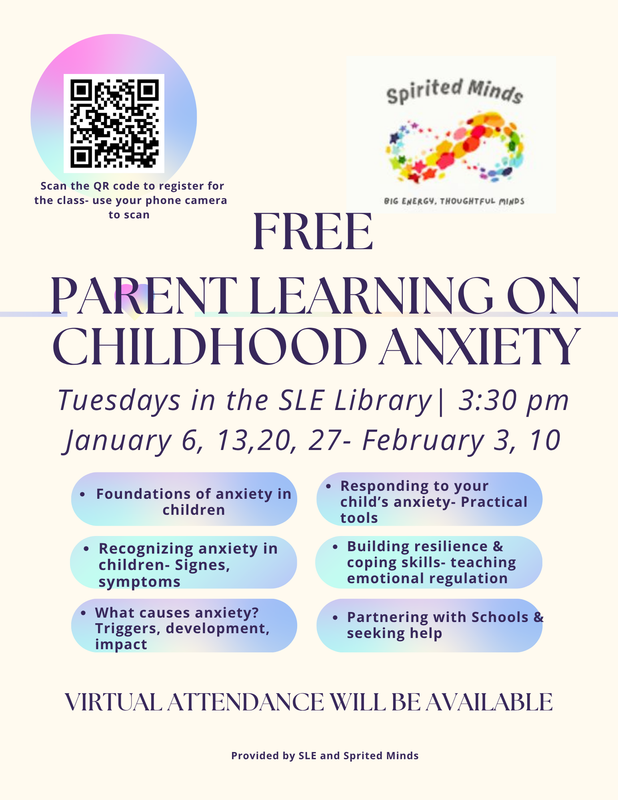 Free Parent Workshops on Childhood Anxiety
