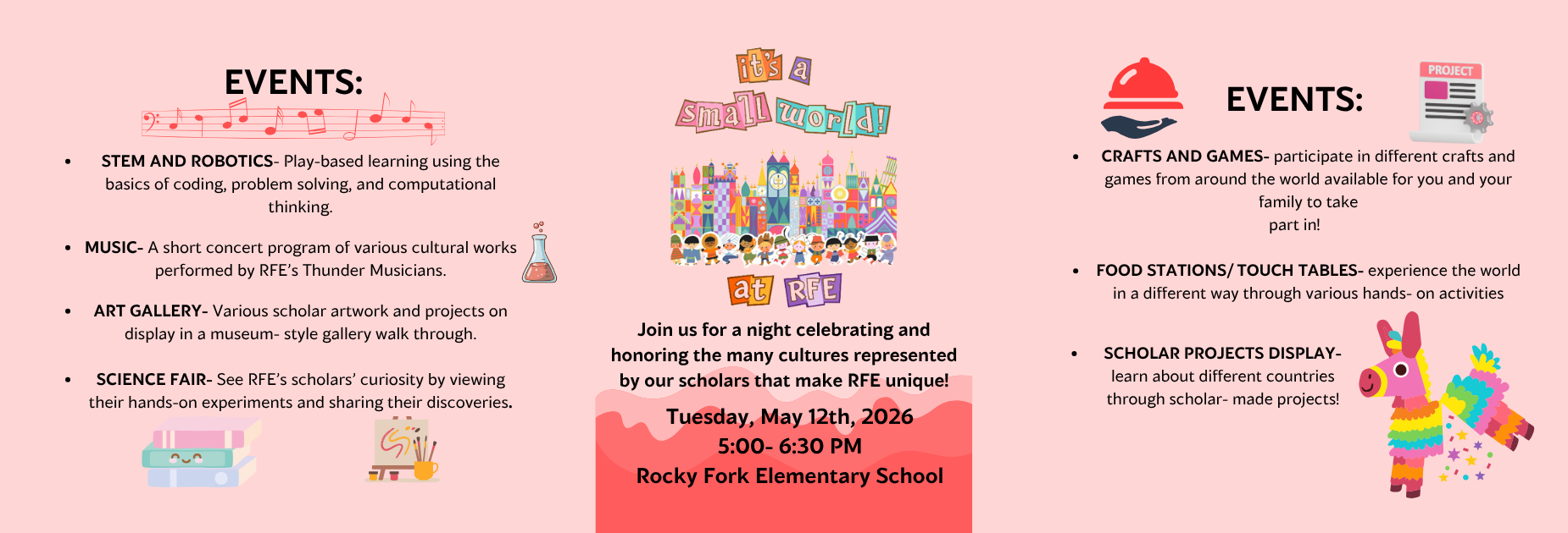 Culture Night- Tuesday May 12th from 5-6:30pm