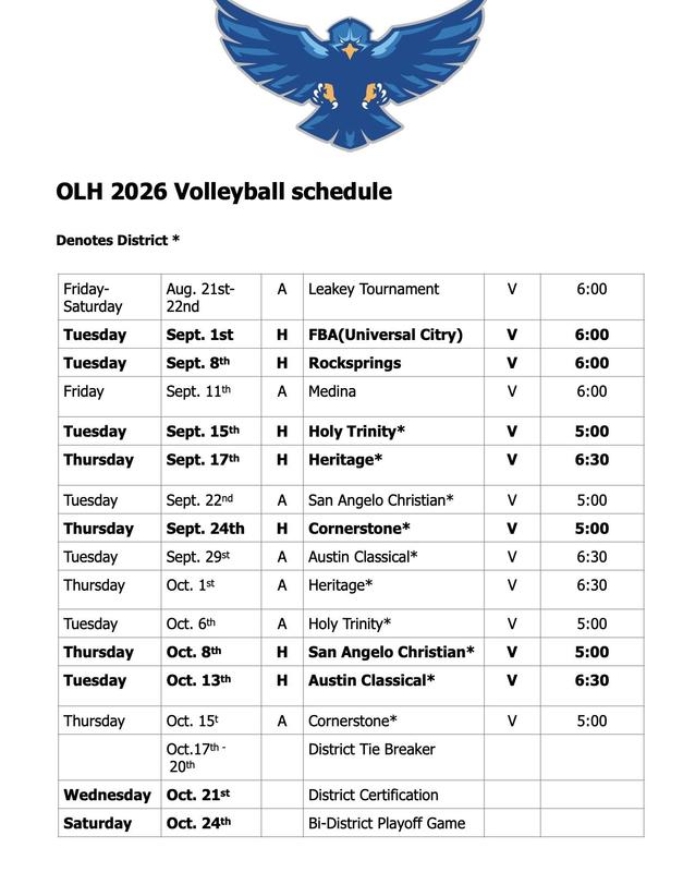 Volleyball Schedule 2026 Featured Photo