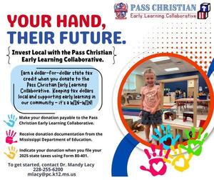 Mississippi's nationally award-winning Early Learning Collaboratives (ELCs) provide high-quality pre-K in our community. In Pass Christian, our ELC serves 80 children.