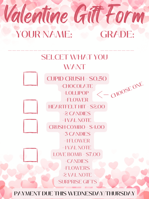 Student Council Valentine's Fundraiser