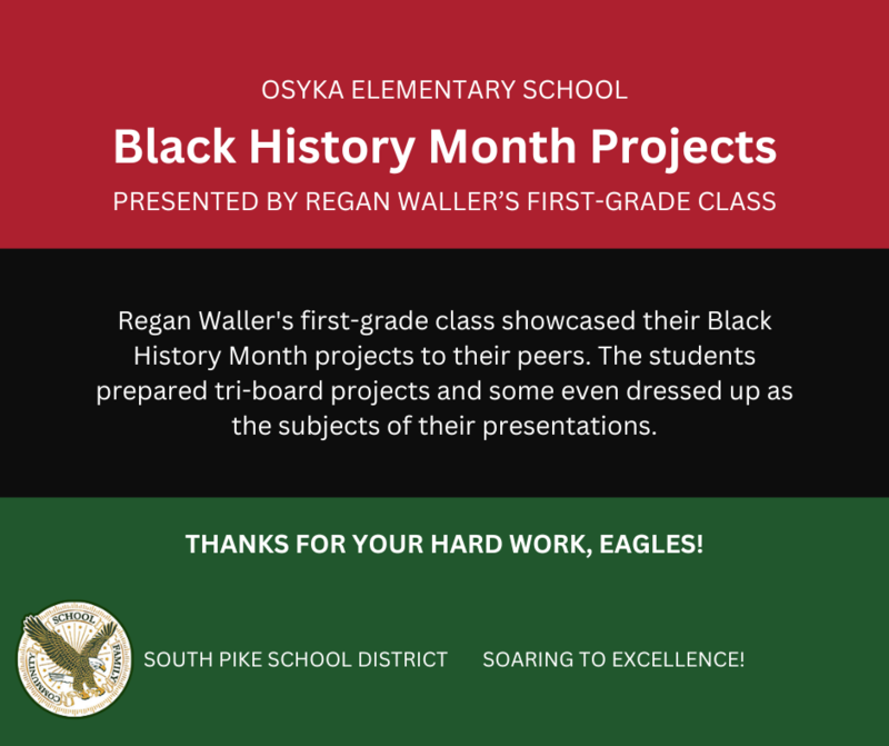 Osyka Elementary School Celebrates Black History Month South Pike