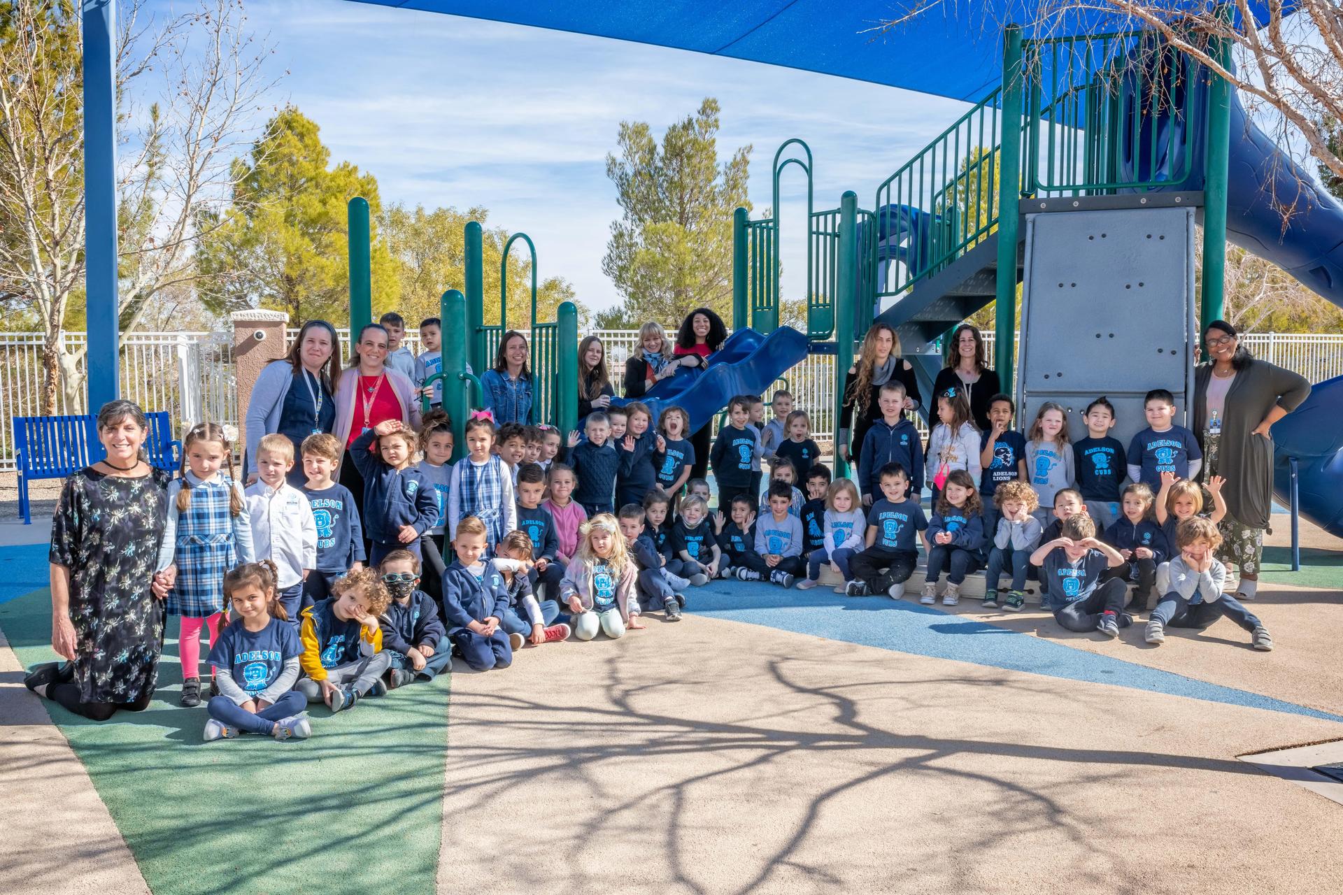 students outside on playground