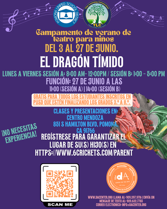 Summer Camp - Dragon Flyer for TLC - Spanish Text