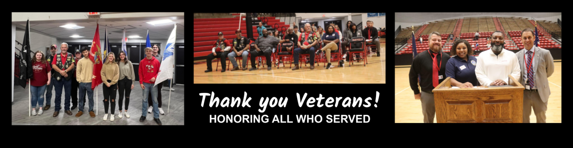 MHS Veteran's Day Program: We honor you and so thankful for your service.