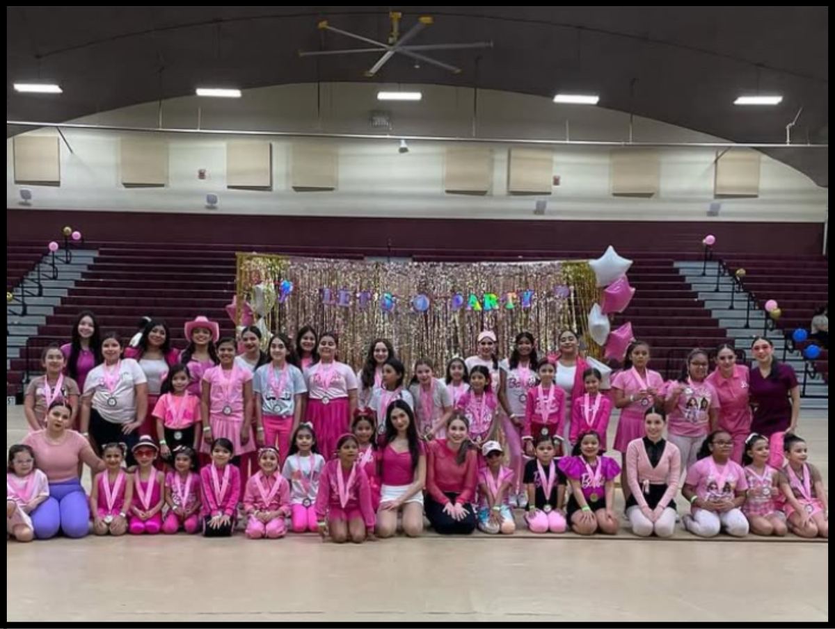K-12 Pink group dance team