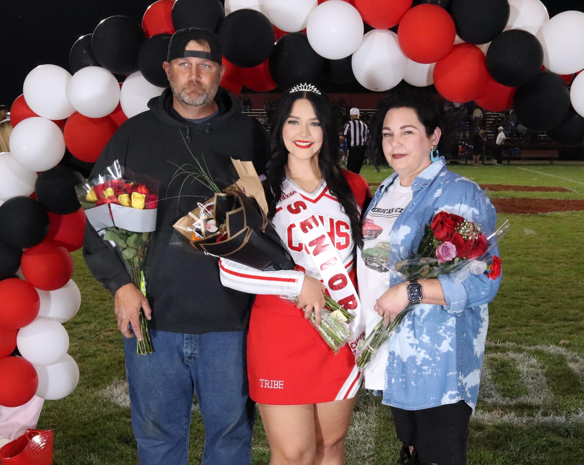 seniors and their escorts celebrating senior night