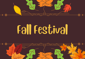 Fall festival image with leaves.