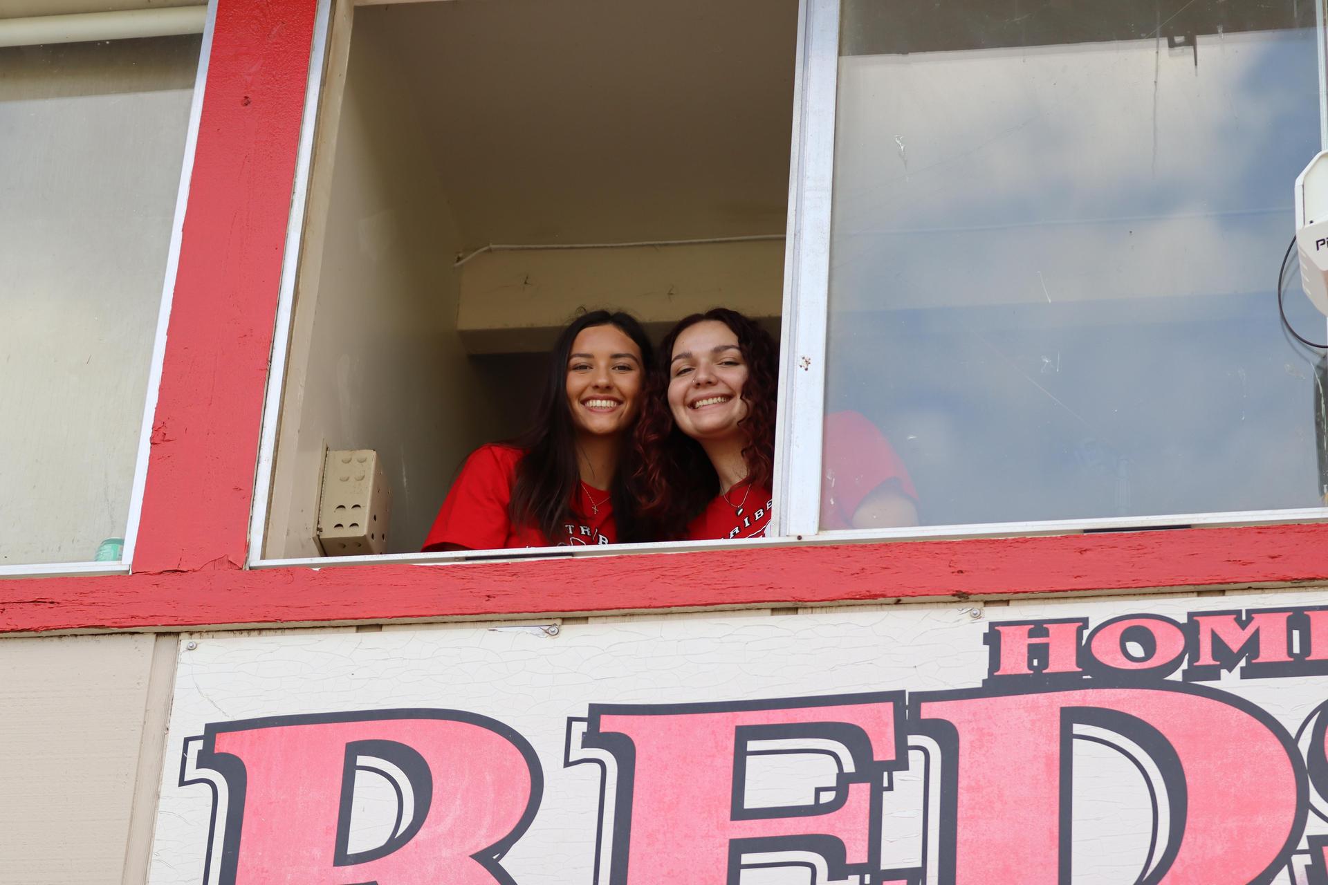 Students and staff enjoying the back to school rally