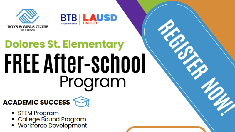 Free after school care program provided by Boys and Girls club flyer