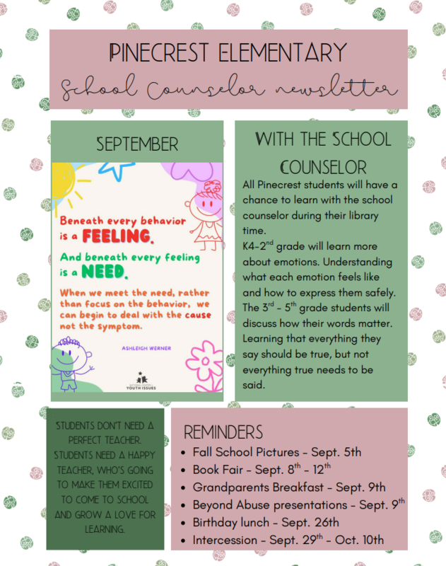 September School Counselor Newsletter Featured Photo