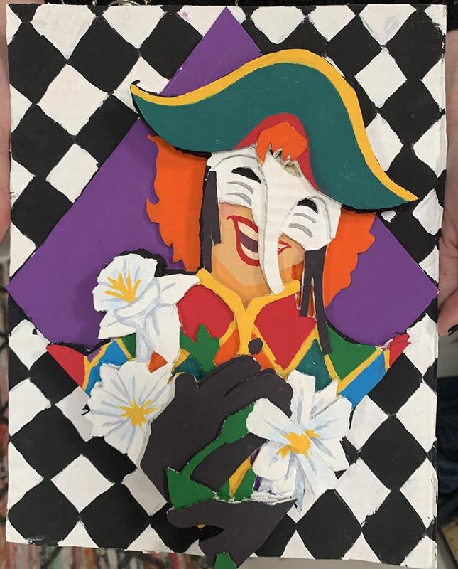 Hamer-Kilber's artwork "Harlequin's Proposal"