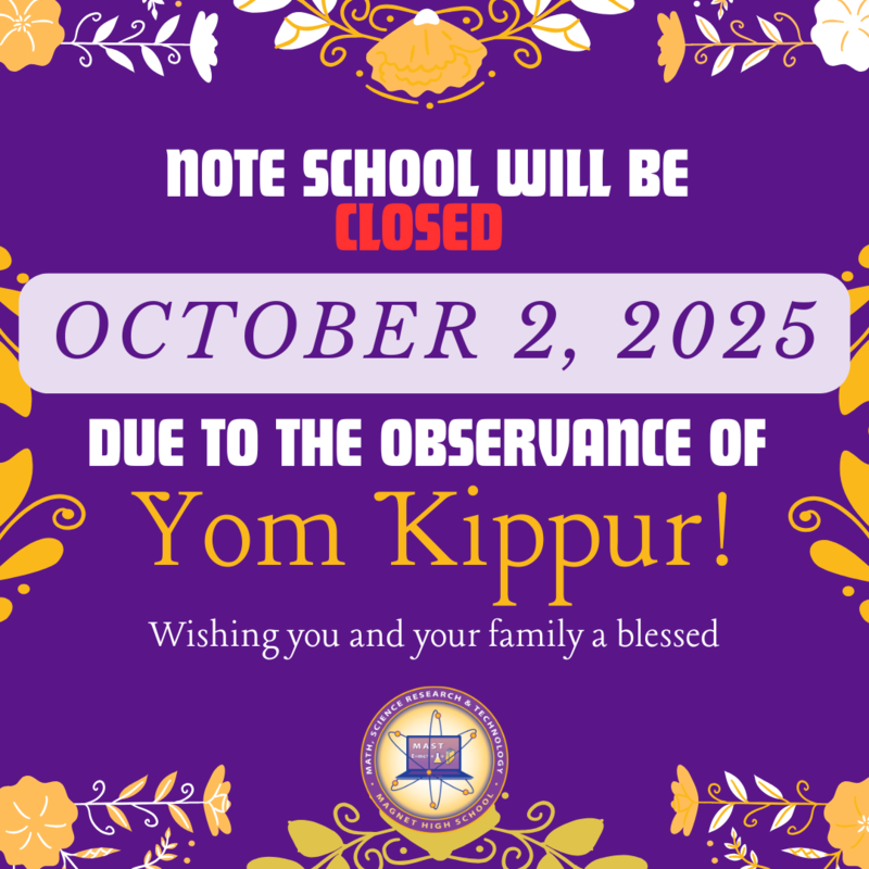 School Closed Yom Kippur