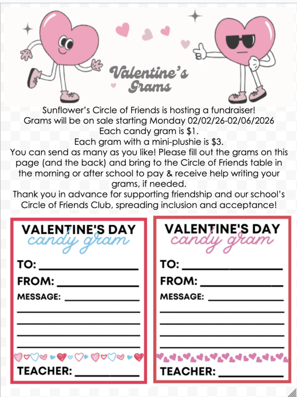 Sunflower Circle of Friends Valentine's Day Gram Fundraiser Featured Photo