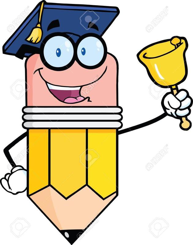 pencil with school bell