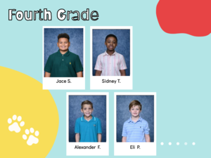 special award for 4th grade students sportsmanship at Parkway