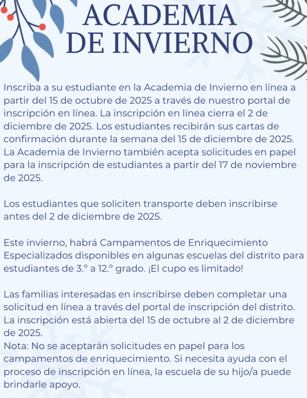 winter academy