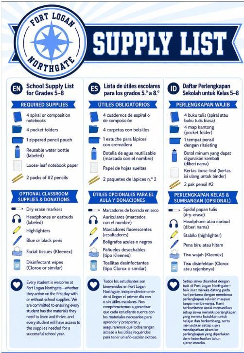 26-27 FLN Supply List