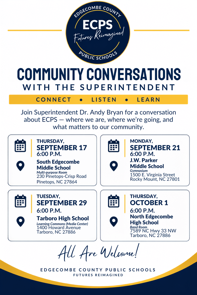 COMMUNITY CONVERSATIONS WITH THE SUPERINTENDENT