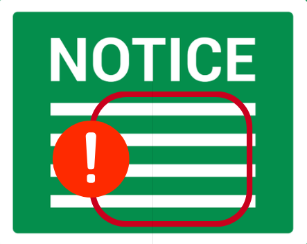 NOTICE! (graphic)