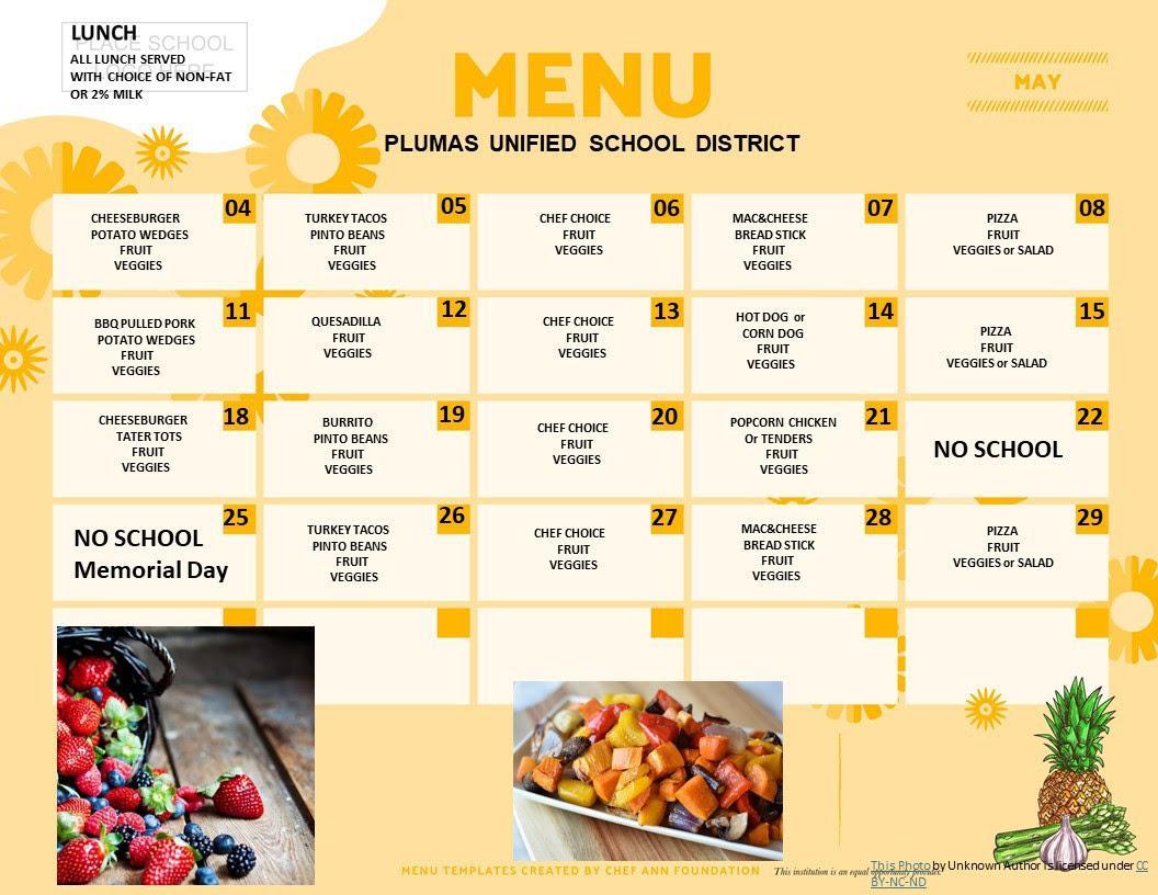 May menu lunch