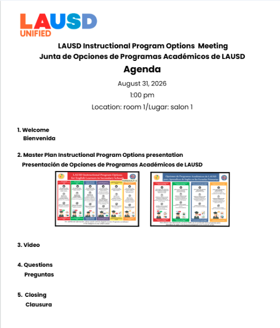 Options Meeting