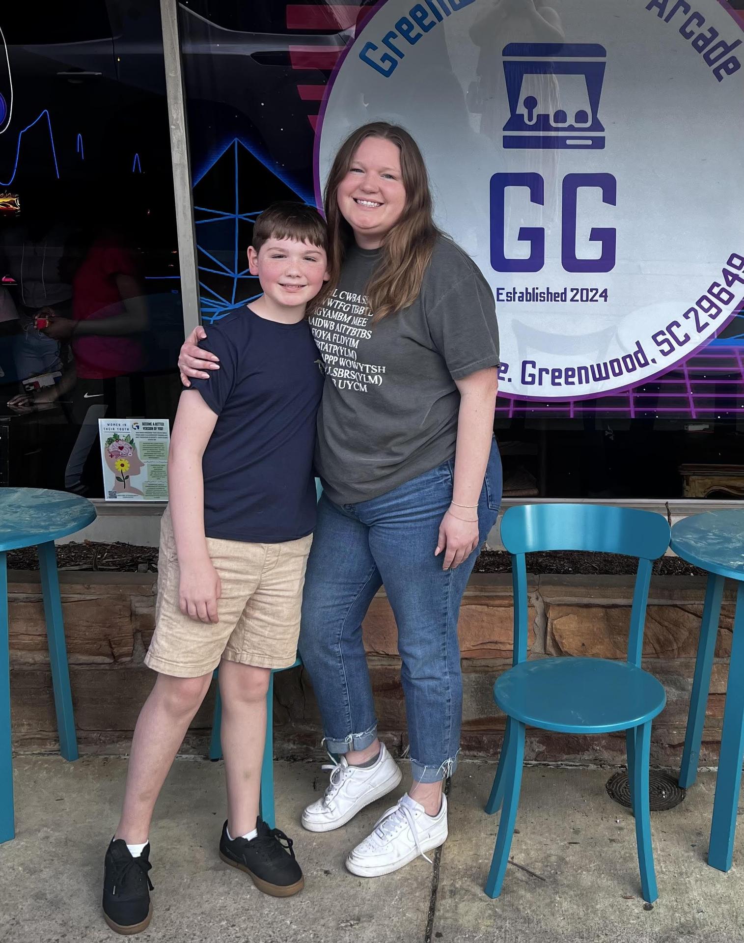mom and son