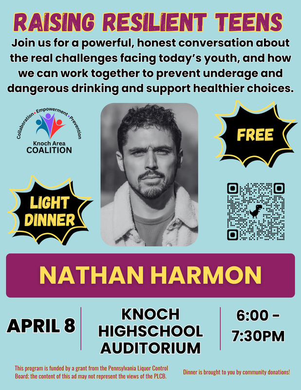 advertisement for Nathan Harman speaker from Knoch Area Coalition