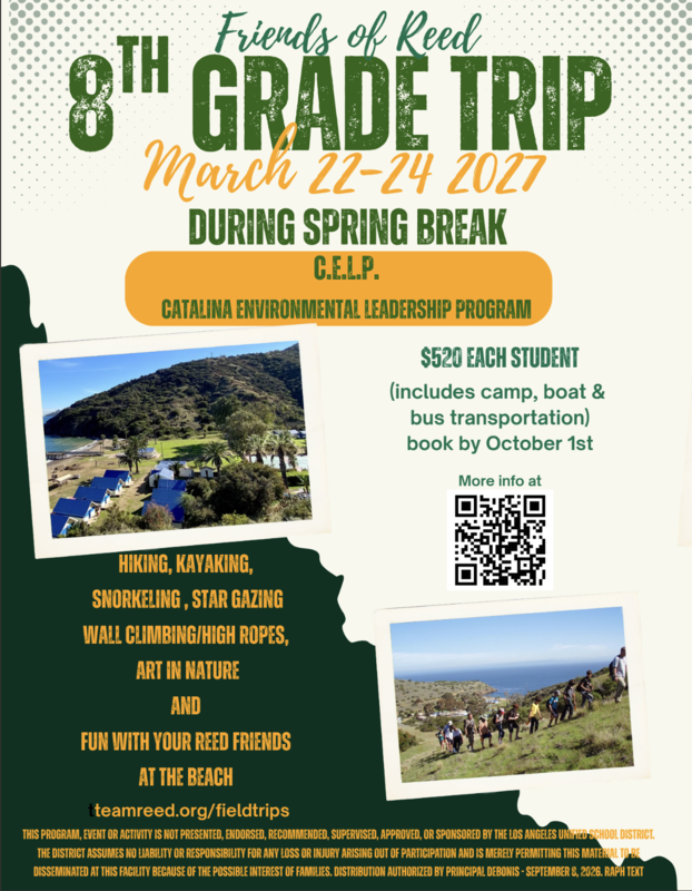 8th grade trip - 10/1 Deadline! Featured Photo