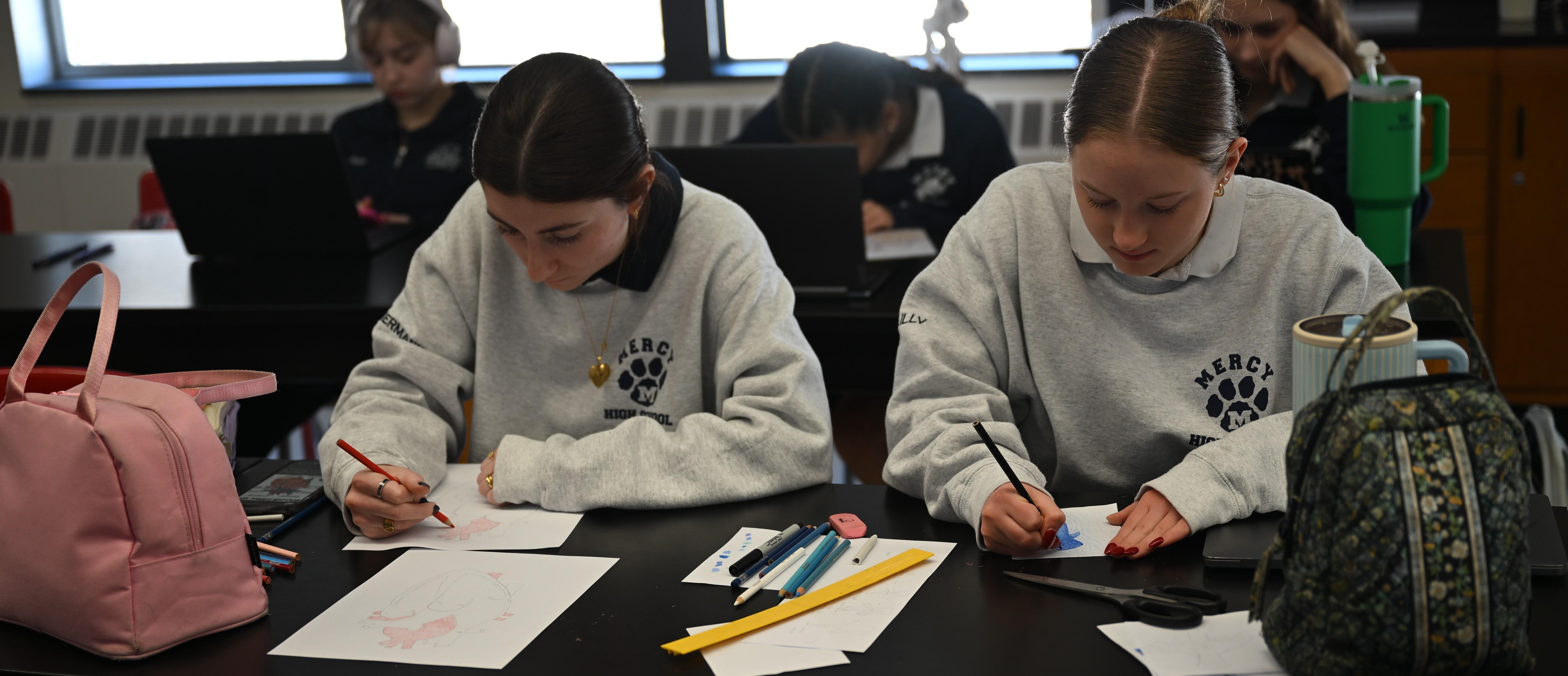 Students learning together