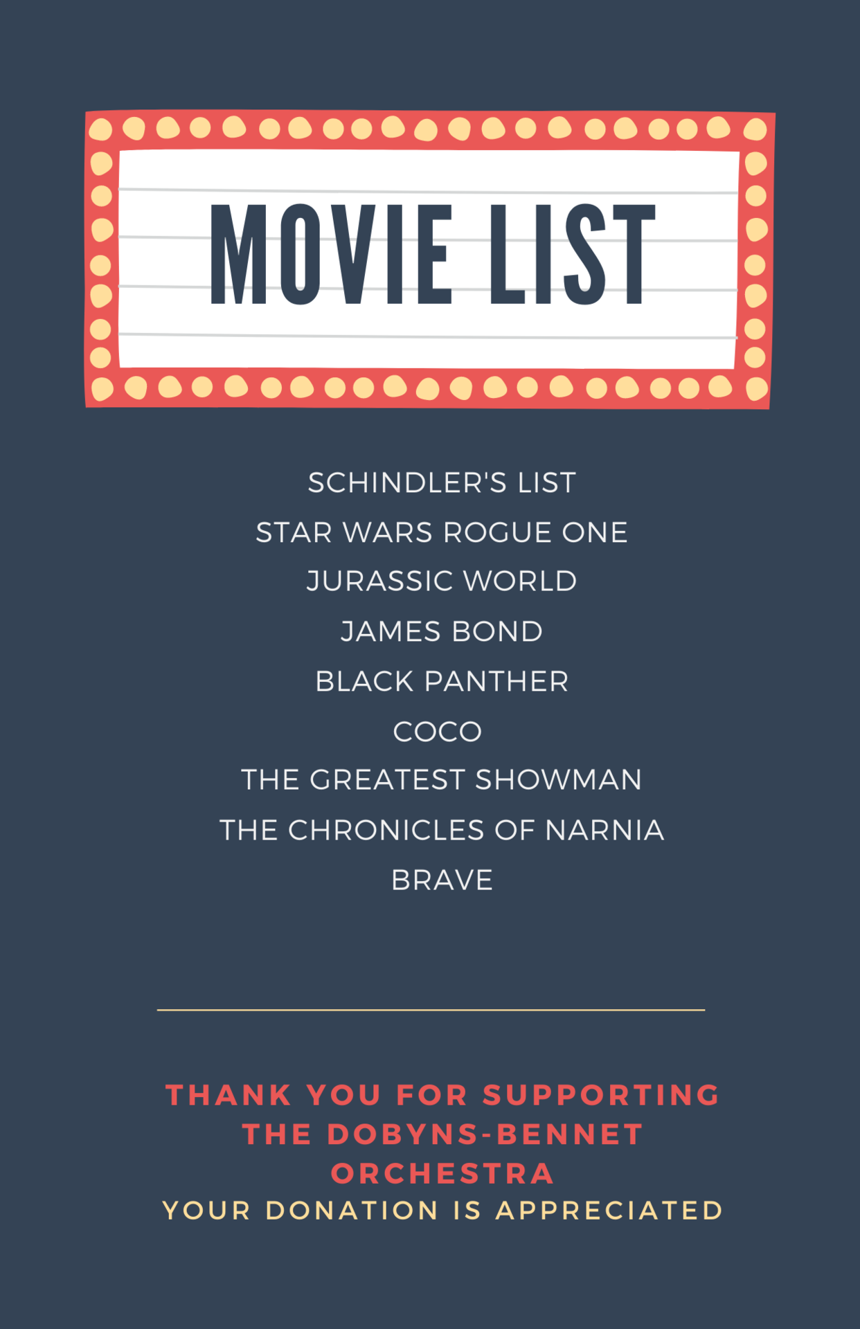 Orchestre Mephisto Calendrier 2023 D-B Orchestra – Orchestra – Dobyns-Bennett High School