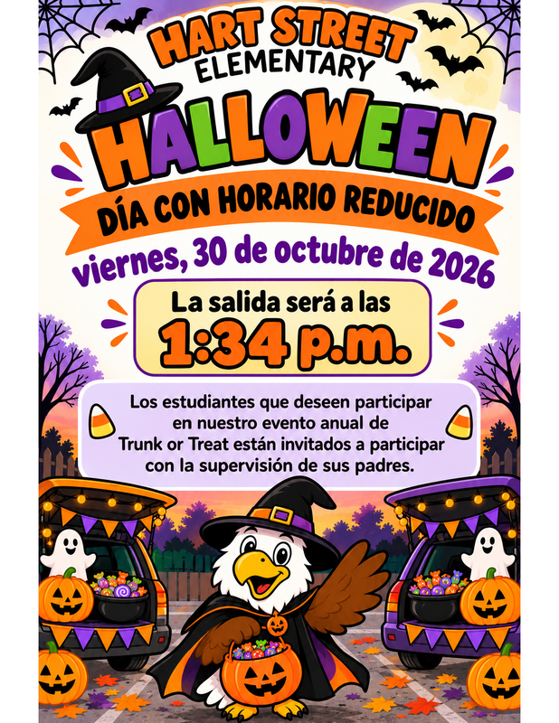 Viernes, 30 de octubre de 2026 Salida temprana: 1:34 p. m.