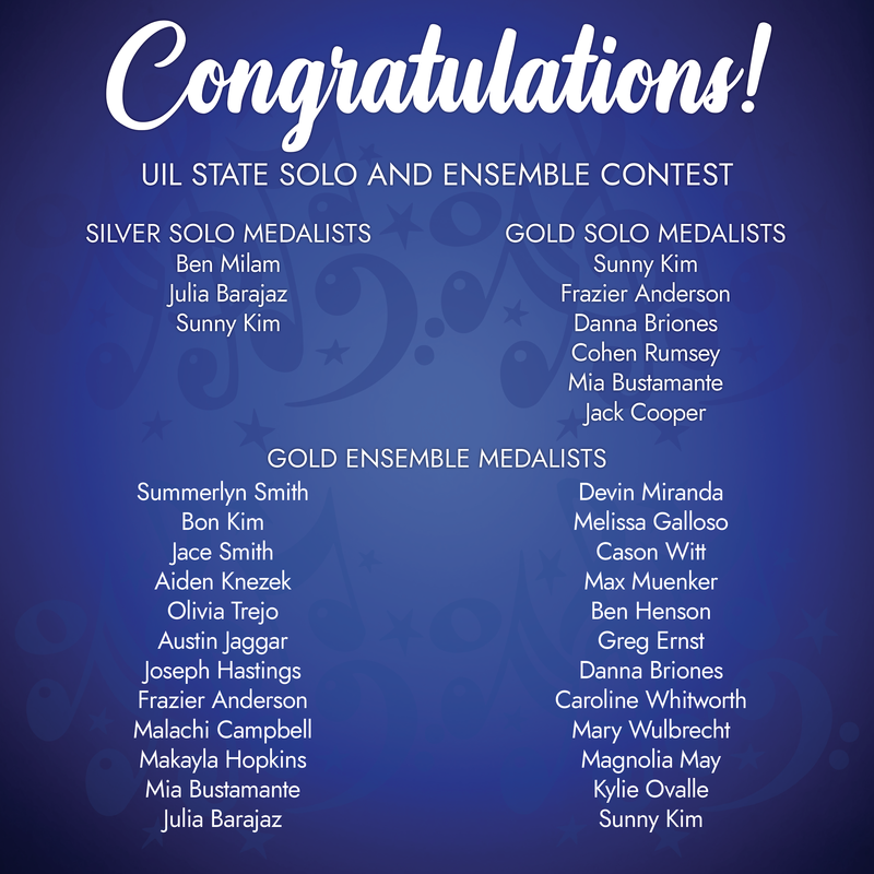 SH Band Students Medal At State