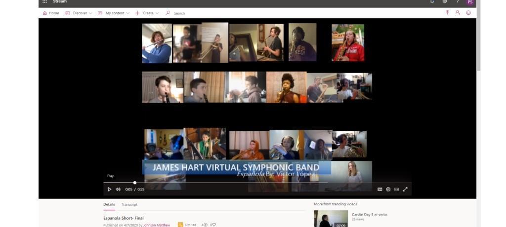 band playing by video conference