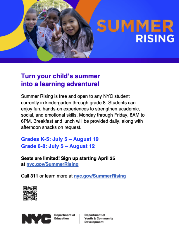 Summer Rising Flyer English