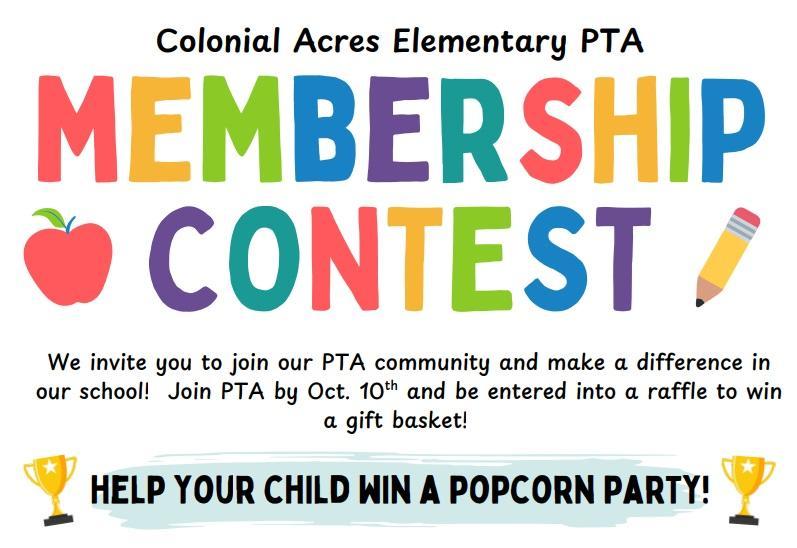 PTA Membership Drive Contest