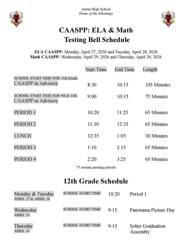 bell schedule