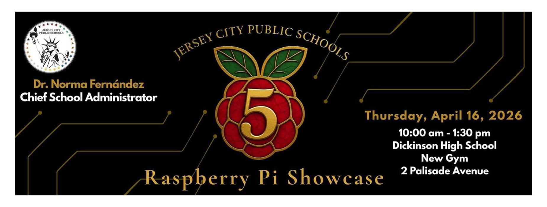 Announcement banner for Raspberry Pi Showcase event on April 16, 2026.