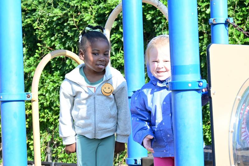 students on playground