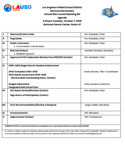 SSC 10.7.25 Agenda English