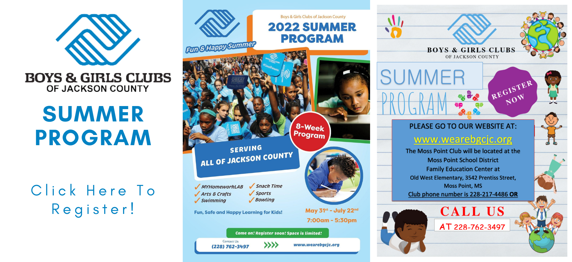 Boys & Girls Club - 2022 Summer Program - Click to Register