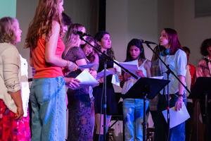 Group of students singing together