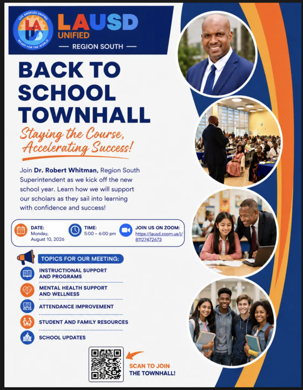 BACK TO SCHOOL TOWNHALL ZOOM MEETING/FORO COMUNITARIO DE REGRESO A CLASES POR ZOOM Featured Photo