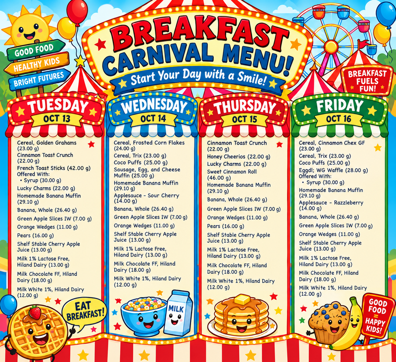 National School Lunch Week Menu Featured Photo
