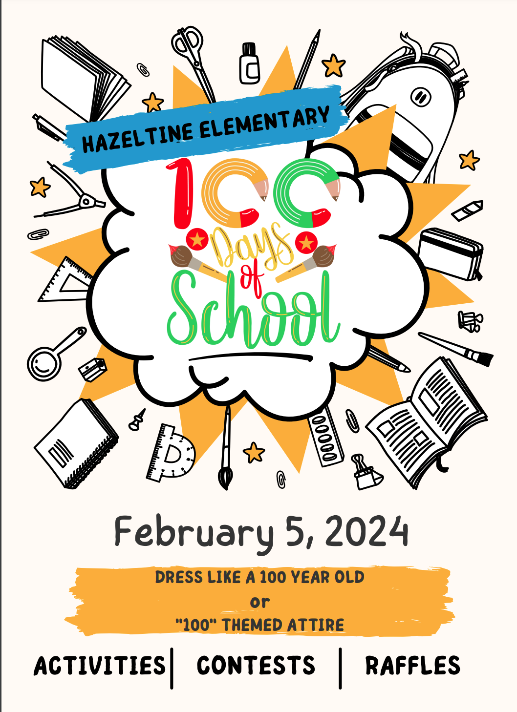 100 Days of School! Hazeltine Avenue Elementary